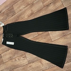 Tinseltown High Waist Flare Black Denim Woman Size 7